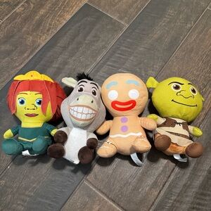EUC 4pc Dreamworks Shrek Plush Bundle